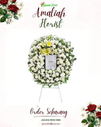 Krans Bunga Duka Cita di Songgokerto